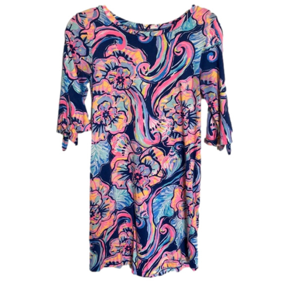 LILLY Pulitzer Multicolor Floral Preston Shift Dress Size XS - Picture 1 of 3
